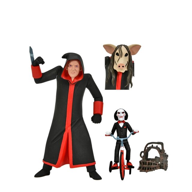 Saw Toony Terrors Jigsaw Killer with Billy and Tricycle Boxed Set 15cm