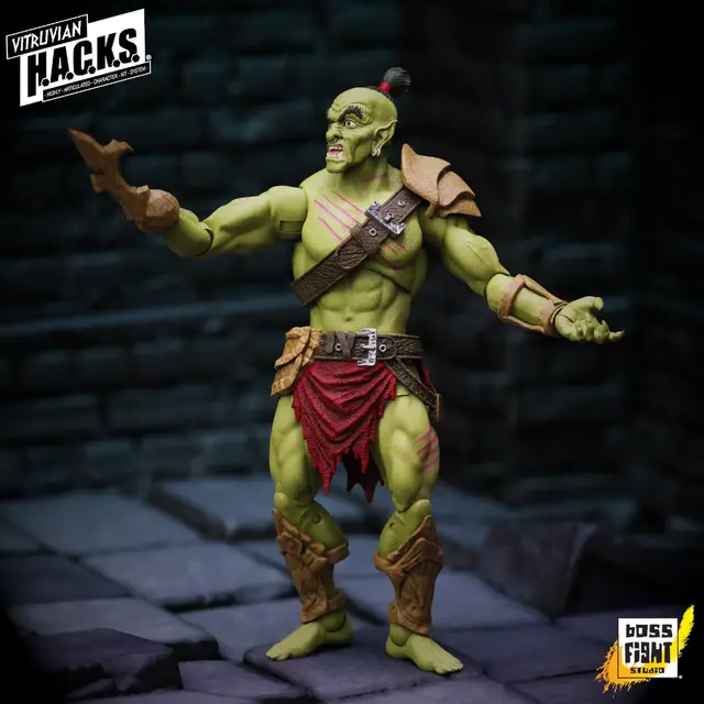 Vitruvian H.A.C.K.S. Action Figure Mighty Orc Sovran Bur'Zagi 11cm