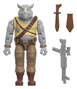 Teenage Mutant Ninja Turtles ReAction+ Rocksteady Wave 2 Action Figure 10cm