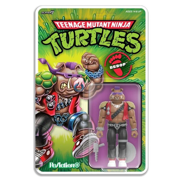 Teenage Mutant Ninja Turtles ReAction+ Bebop Wave 2 Action Figure 10cm