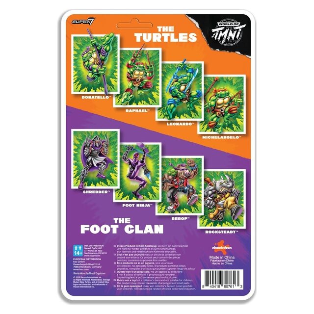 Teenage Mutant Ninja Turtles ReAction+ Michelangelo Wave 2 Action Figure 10cm