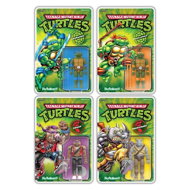Teenage Mutant Ninja Turtles ReAction+ Leonardo Wave 2 Action Figure 10cm