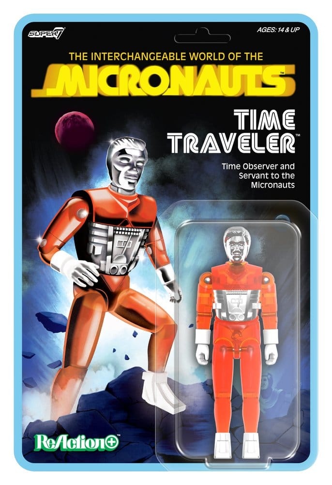 Super7 Micronauts ReAction+ Time Traveler (Translucent Orange)