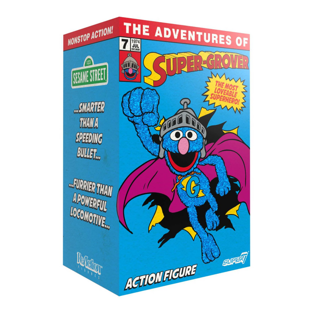 Sesame Street ReAction Action Figure Super Grover 10cm