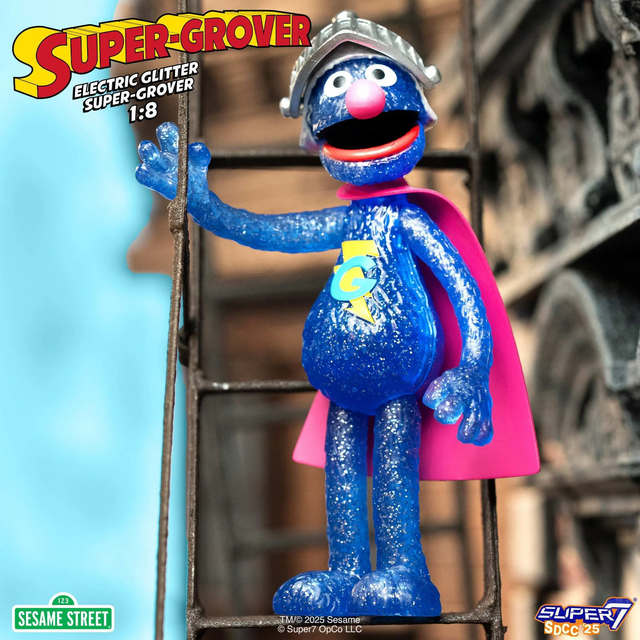 Sesame Street ReAction Action Figure Super Grover 10cm
