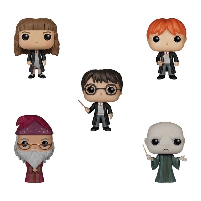 POP! 5-Pack Harry Potter, Lord Voldemort, Hermione Granger, Albus Dumbedore, Ron Weasley