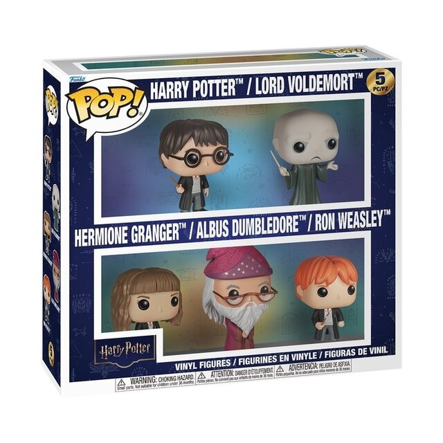 POP! 5-Pack Harry Potter, Lord Voldemort, Hermione Granger, Albus Dumbedore, Ron Weasley