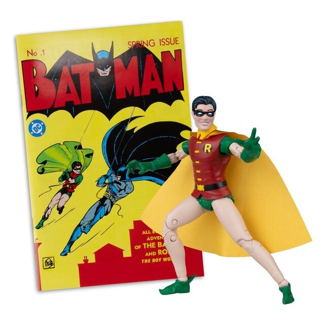 DC Direct Page Punchers Robin Dick Grayson (Batman #1) Action Figure (Red Platinum) 18cm