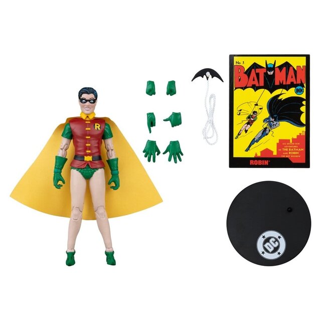 DC Direct Page Punchers Robin Dick Grayson (Batman #1) Action Figure (Red Platinum) 18cm