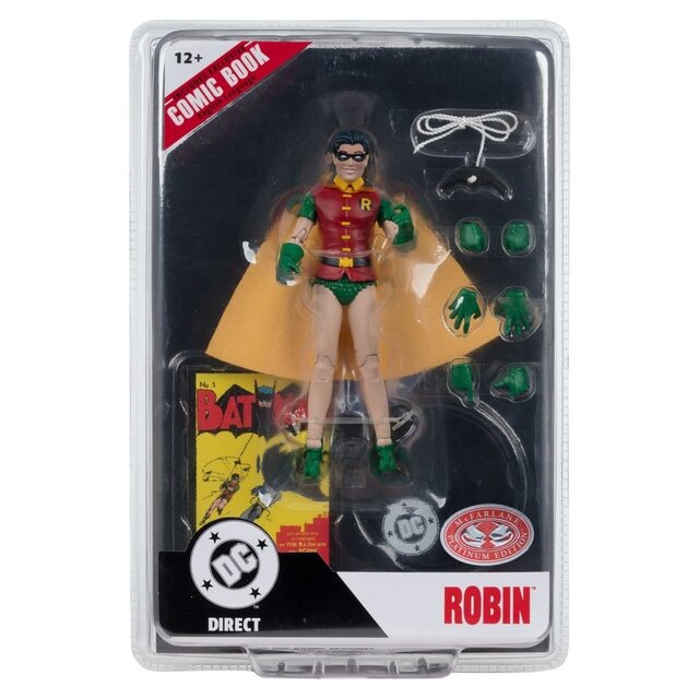 DC Direct Page Punchers Robin Dick Grayson (Batman #1) Action Figure (Red Platinum) 18cm