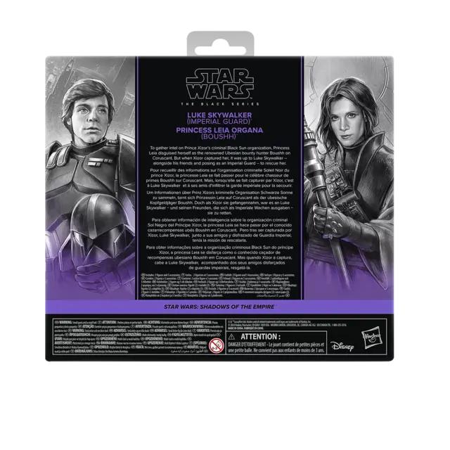Star Wars The Black Series Luke Skywalker (Imperial Guard) & Princess Leia Organa (Boushh) 15cm