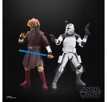 Star Wars Black Series Plo Koon & Clone Commander Wolffe Action Figures 15cm