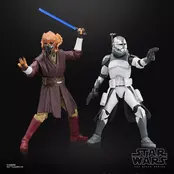 Star Wars Black Series Plo Koon & Clone Commander Wolffe Action Figures 15cm