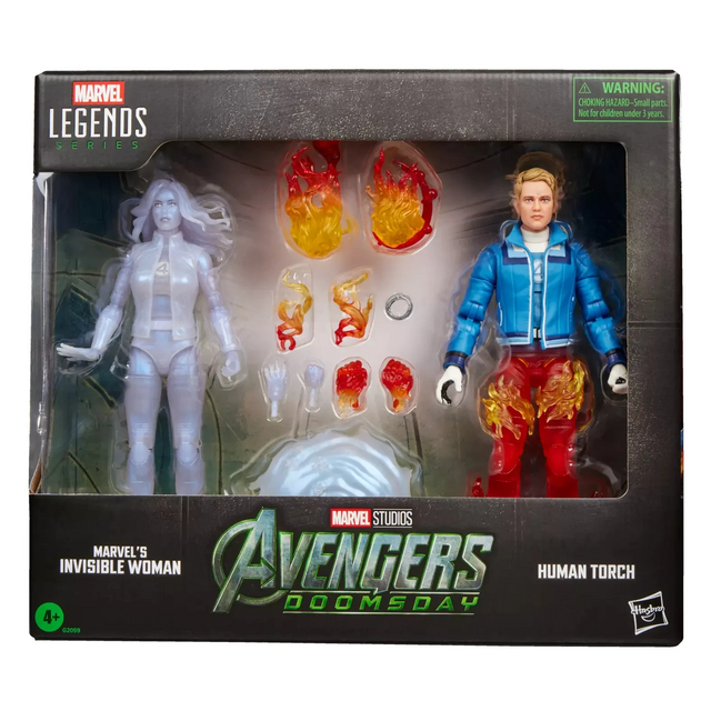 Avengers: Doomsday Marvel Legends Series Invinsible Woman & Human Torch Action Figures 15cm