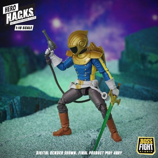 Hero H.A.C.K.S. Core Action Figure 1/18 Heroes and Villains Wave 1 Jett Steelblade: Stellar Knight of Accord
