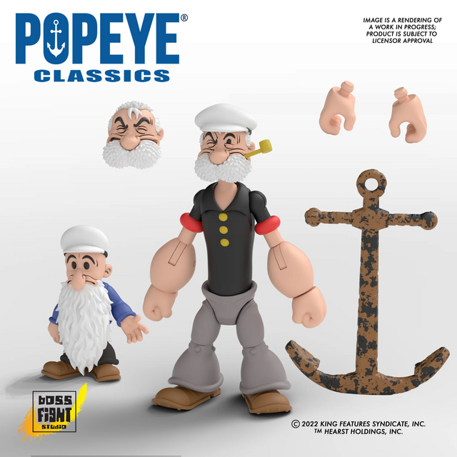 Popeye Classics Action Figure Poopdeck Pappy 12,5cm