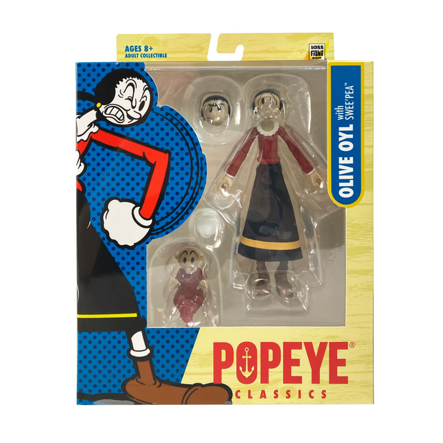Popeye Classics Action Figure Olive Oyl with Swee’ Pea