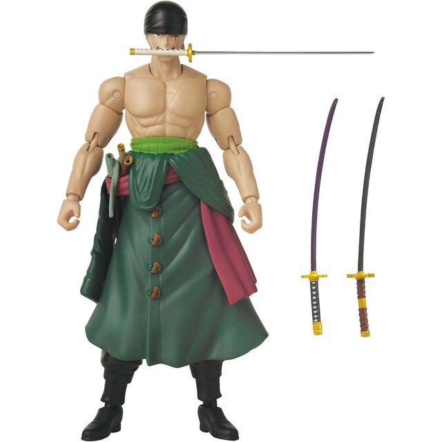 Anime Heroes One Piece Roronoa Zoro Three Sword Style Action Figure 17cm