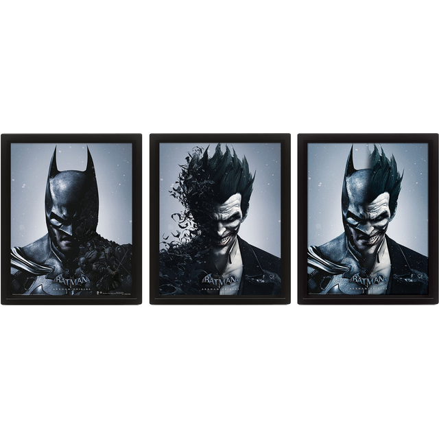 Batman Arkham Origins Framed 3D Effect Poster Pack Batman vs. Joker 26 x 20 cm
