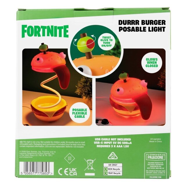 Fortnite Durrr Burger Posable Light 30cm