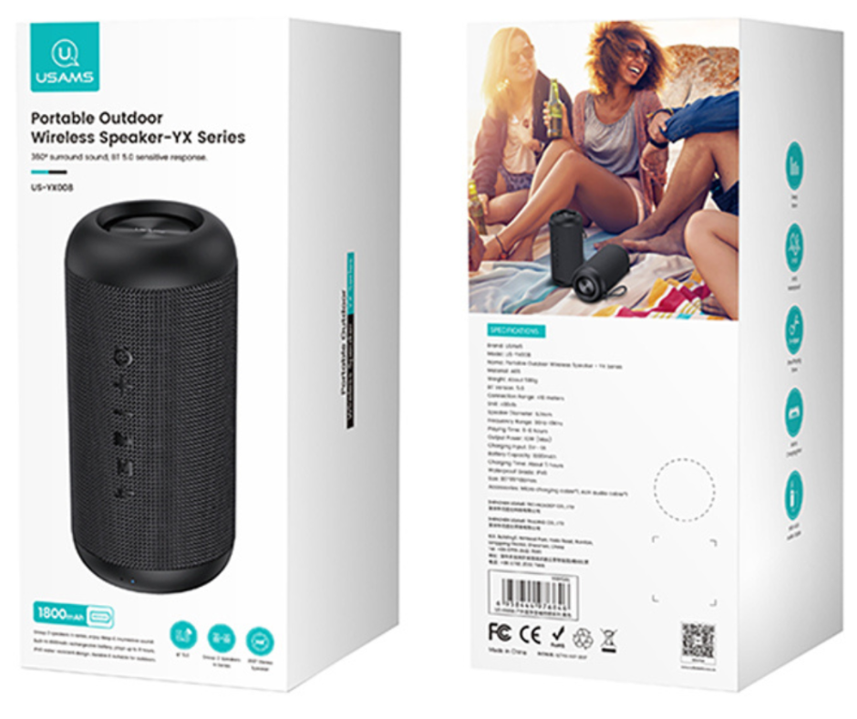 USAMS | Bluetooth speaker 8 uur speeltijd