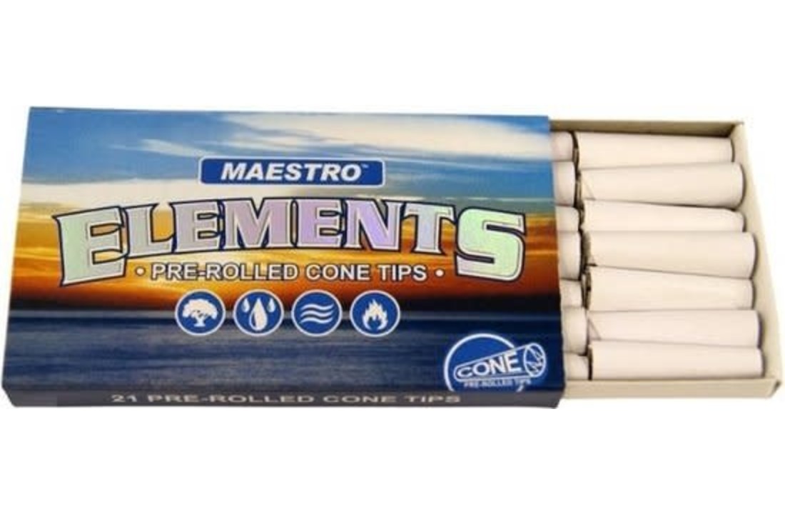 Elements Pre-rolled Cone Tips - 21 Tips