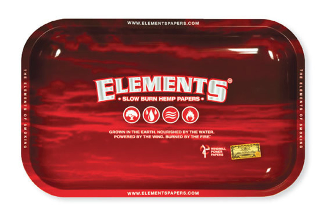 Elements Red Rolling Tray aus Metall - klein