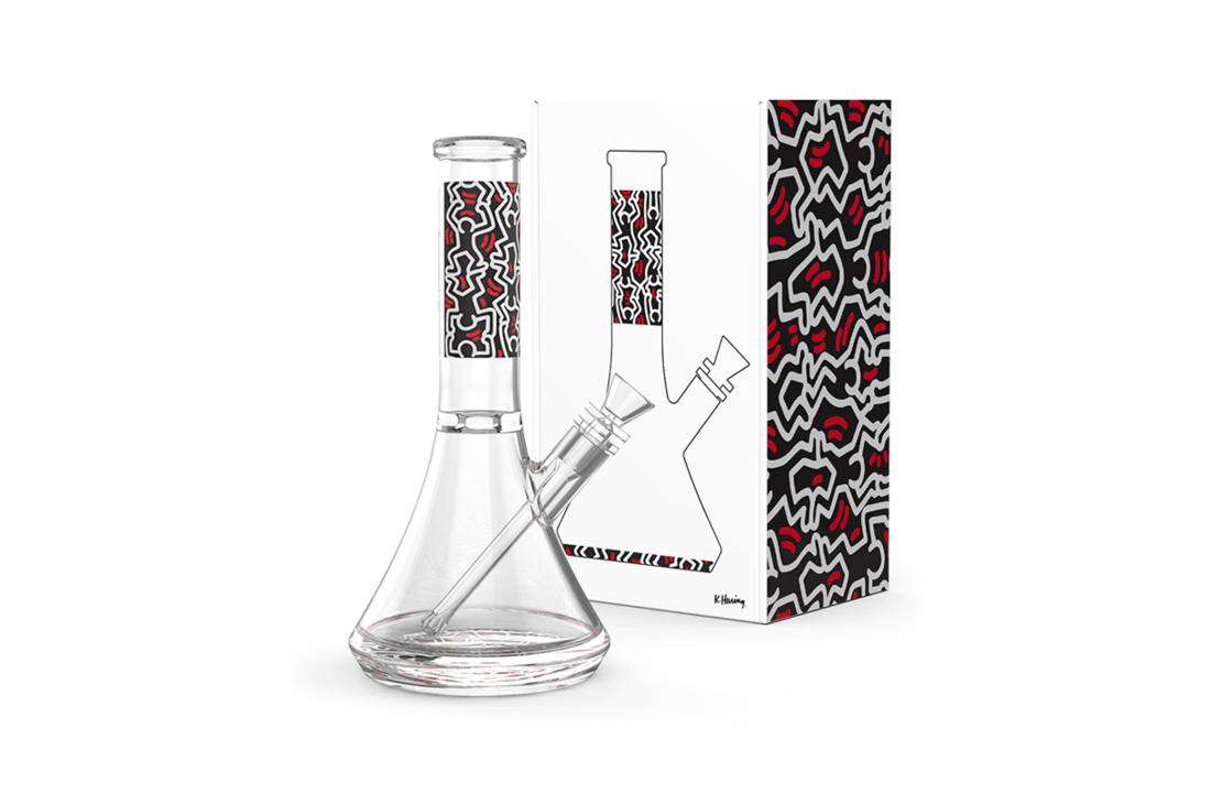 K. Haring Glass Bong Multi Color