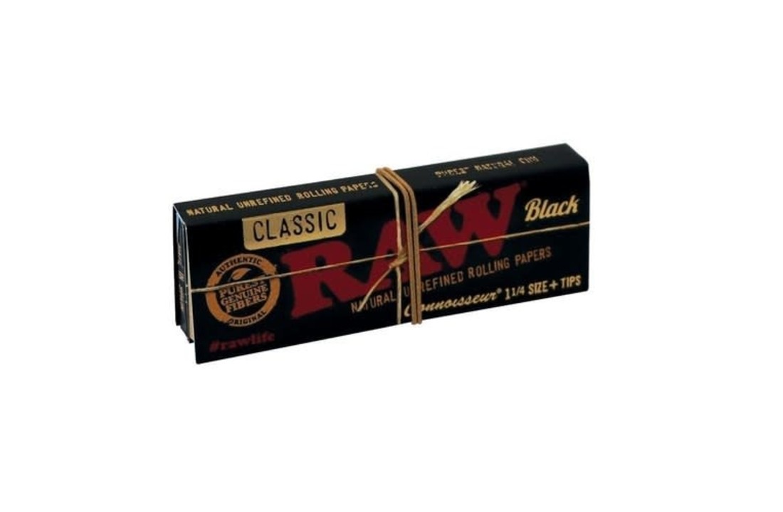 RAW Black Connoisseur - 1 1/4 + Tips