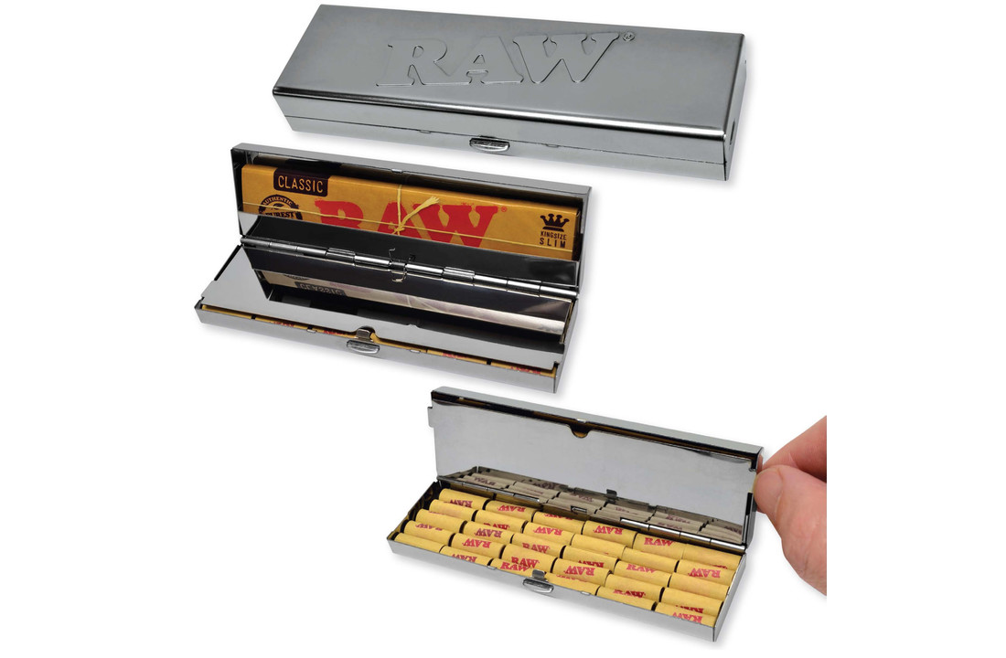 RAW Steel Paper Case - Kingsize Slim + Tips