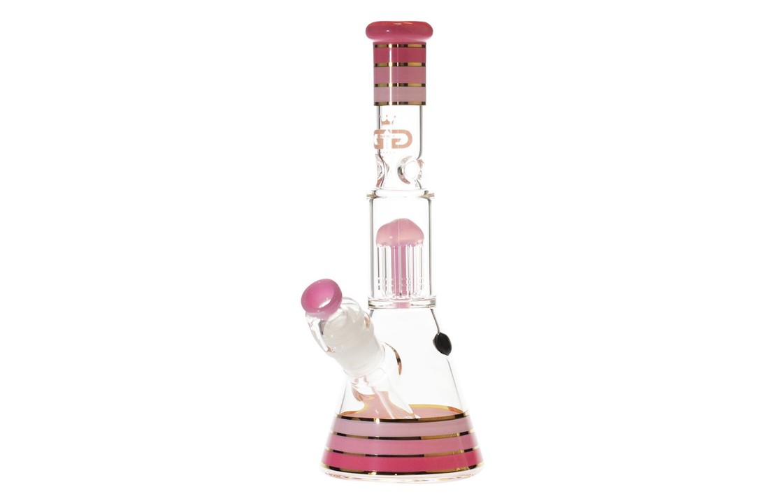 Grace Glass Pink Percolator Beaker Bong