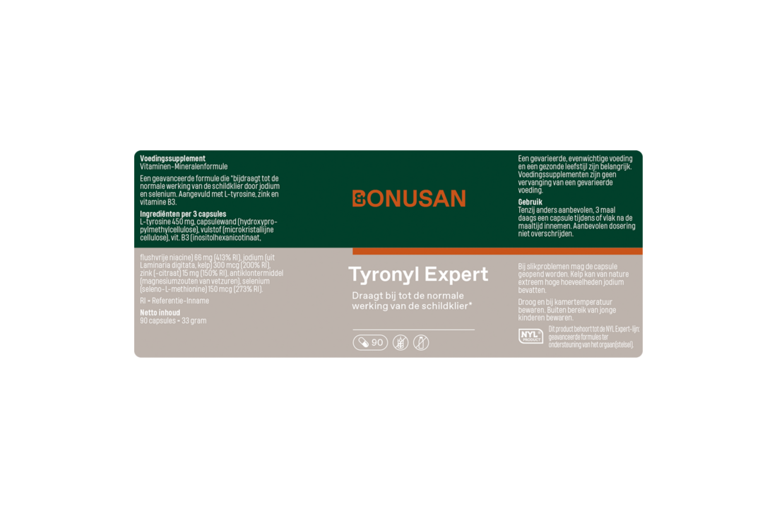 Bonusan Tyronyl Expert 90 capsules | Stonedoos