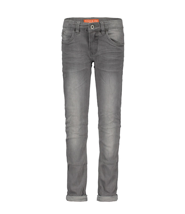Tygo & Vito Jongens skinny stretch jeans broek - Licht grijs