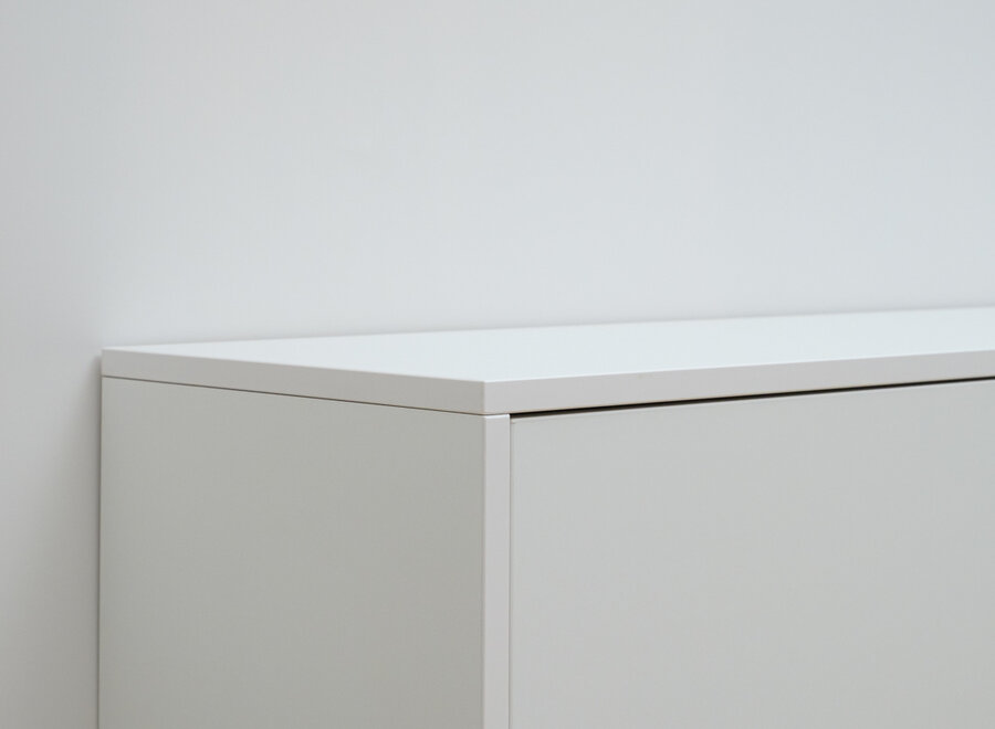 Zwevend tv meubel met open vak in wit