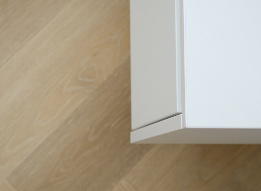 Tv meubel met 3 kleppen wit met greep