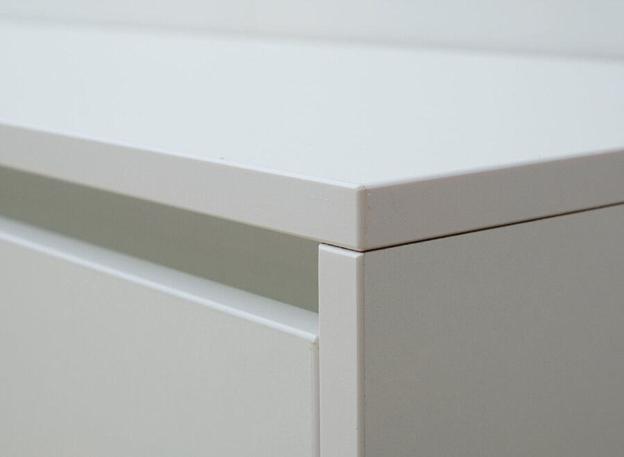 Tv meubel met 3 kleppen wit met greep