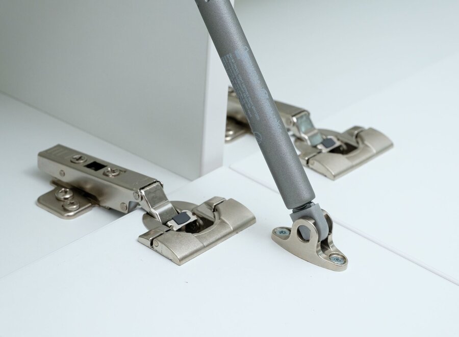 Zwevend tv meubel met 2 kleppen wit met greep