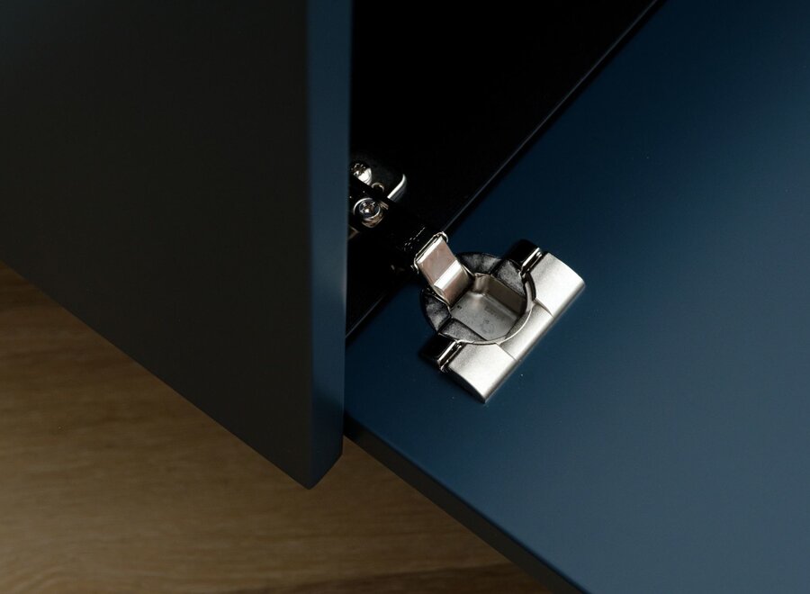 Zwevend tv meubel met 3 kleppen in kleur naar keuze