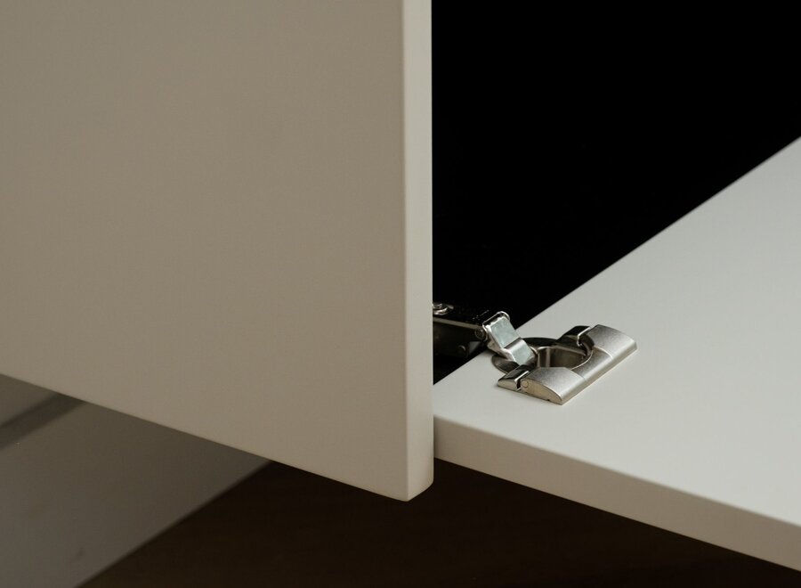 Zwevend tv meubel met 4 kleppen in kleur na keuze