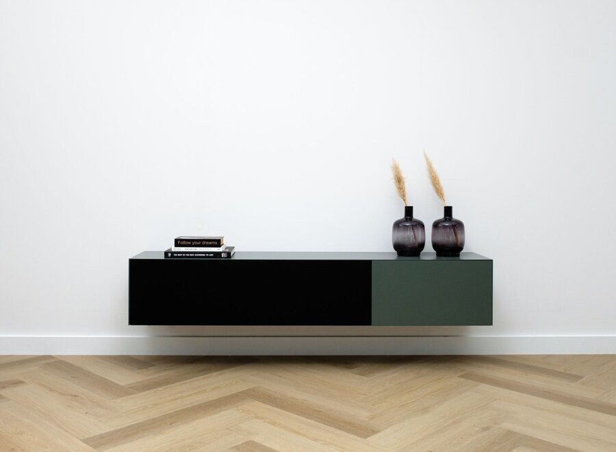 Tv meubel met 2 kleppen en speakerdoek