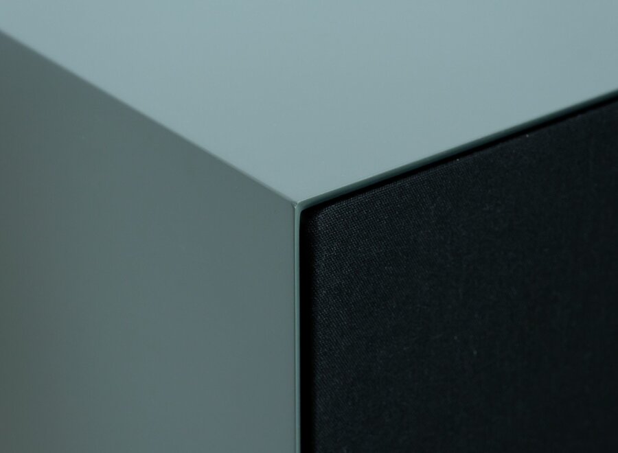 Zwevend Tv meubel met 2 kleppen en speakerdoek