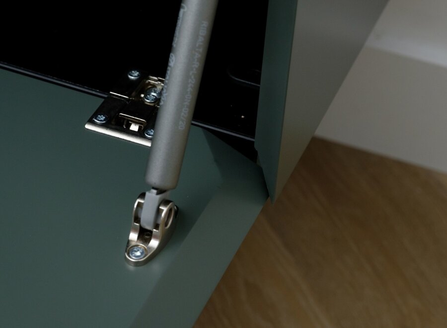 Zwevend Tv meubel met 2 kleppen en speakerdoek