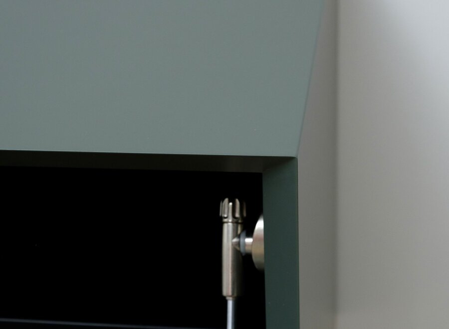 Zwevend Tv meubel met 2 kleppen en speakerdoek