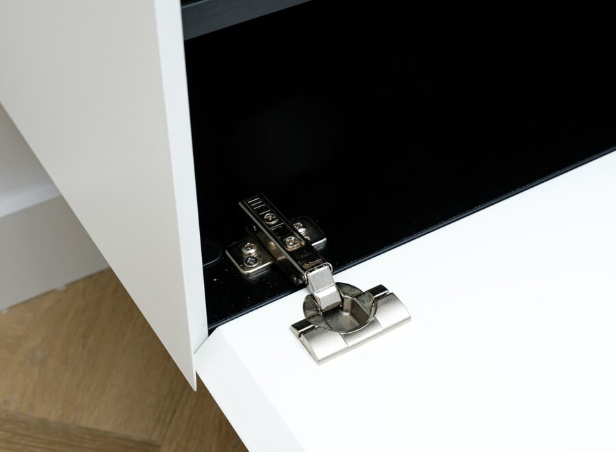 Zwevend Tv meubel met 2 kleppen - in kleur naar keuze