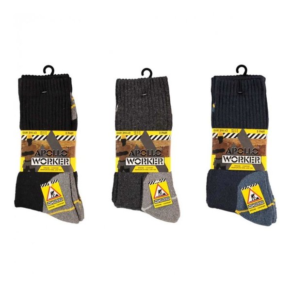 Apollo Apollo Katoenen Werk- en Wandelsokken 3-Pack