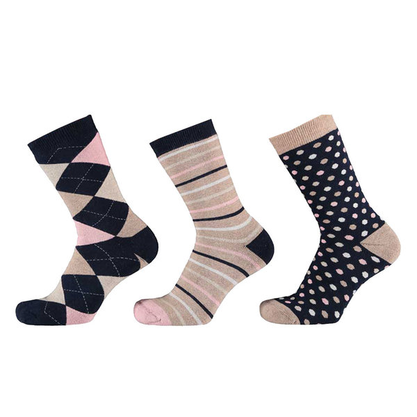 Apollo Apollo Vrolijke Damessokken met Badstof 3-Pack