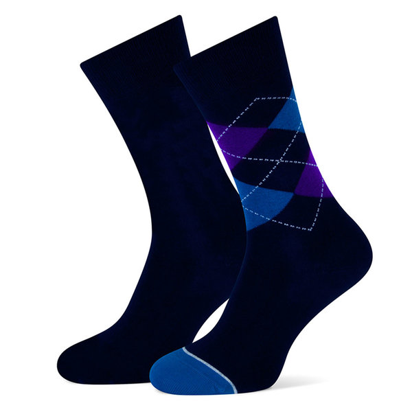 Marcmarcs Marcmarcs Nette Geruite Herensokken 2-Pack