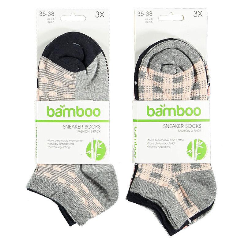 Apollo Dames bamboe sneaker sokken 6-pack