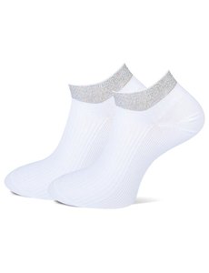 Marcmarcs Sneakersokken met Glitterrand 2-Pack