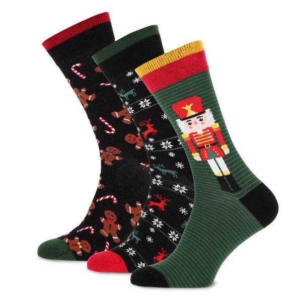 Teckel Teckel Vrolijke Heren Kerstsokken 3-Pack